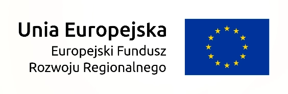 Flaga Unii Europejskiej - Europejski Fundusz Rozwoju Regionalnego